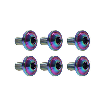 ya 6 8.14 6pcs Alloy Bolts Truss Torx Head Screws M6x15mm for Motorcycle Rainbow