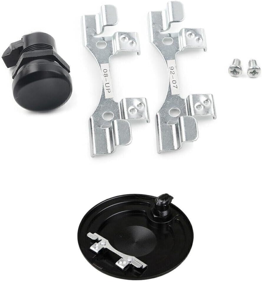 ya 9 10.24 Push Button Fuel Door Hinge Latch Kit for Harley Touring Road Tour Glide 1992-16