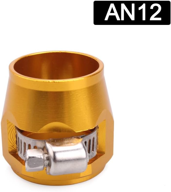 ya 4 8.14 2-Pack AN12 Automotive Fuel Hose Clamp Oil and Water Pipe Flexible Fittings