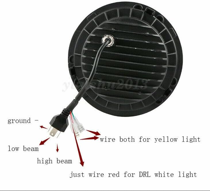 ya 4 8.24 baidi Schwarz 7 Zoll Haupt LED Scheinwerfer Hi/lo f¨¹r Harley for Honda for Jeep for Wrangler