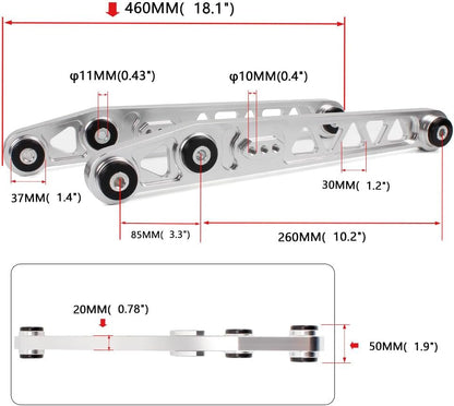 ya 13 9.15 baidi Rear Lower Control Arms Subf for Ram e Brace Tie Bar Kit for Honda for Civic EK