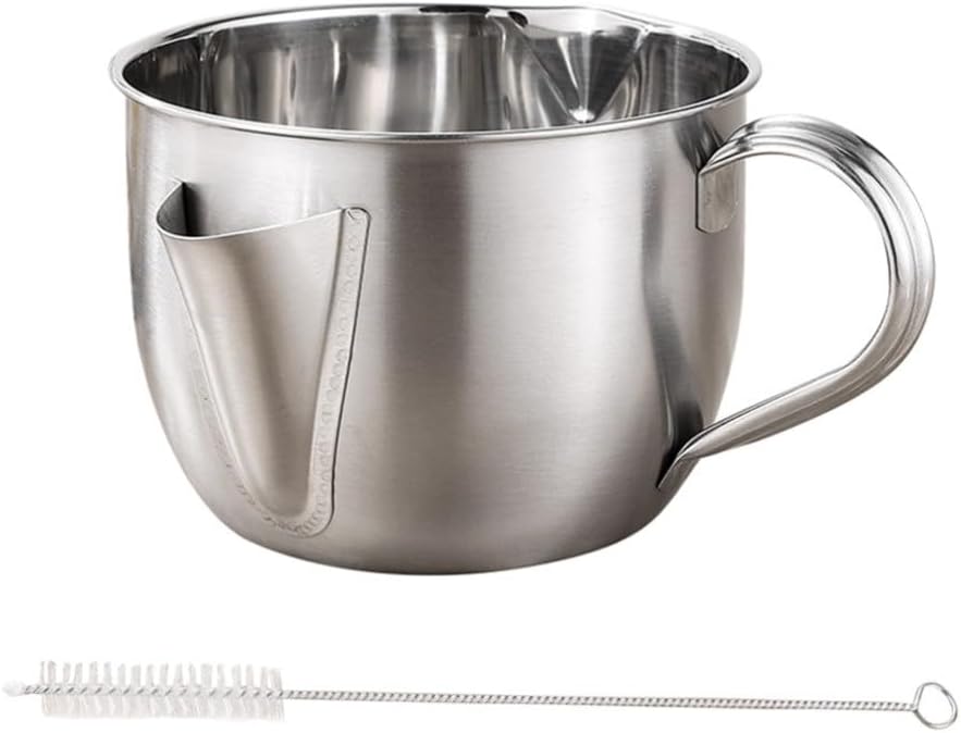 ya 14 9.20 baidi Stainless Steel Grease Bowl Gravy Separator Strainer Kitchen Fat-1
