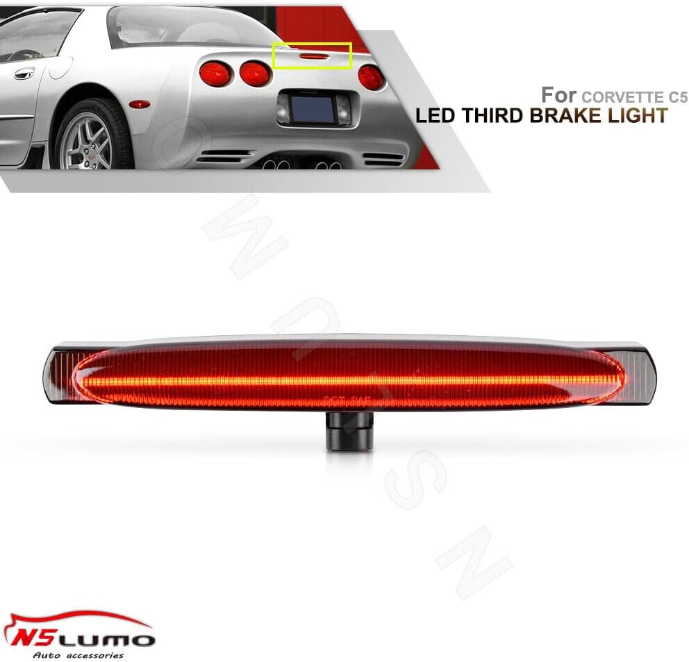ya 4 8.10 Smoked LED Third Flasher Third Brake Stop Light for 97-04 for Chevrolet for Corvette C5