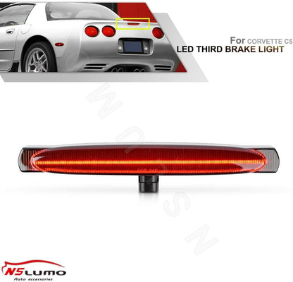 ya 4 8.10 Smoked LED Third Flasher Third Brake Stop Light for 97-04 for Chevrolet for Corvette C5