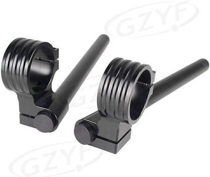 ya 6 8.14 2x 46mm LCNC Fork Clip-ons Handle Grip Handlebar Universal Motorcycle 3 Colors