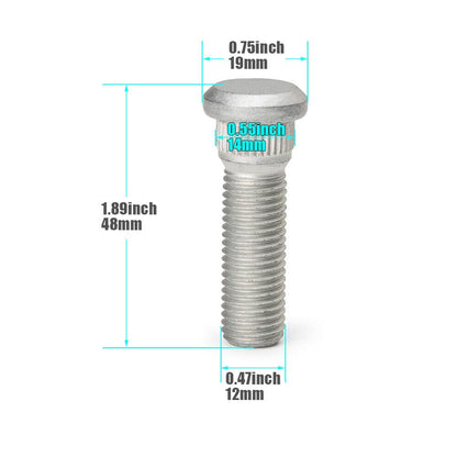 ya 10 9.16 baidi Wheel Lug Studs + Lug Nuts for Toyota for 4Runner for Avalon Camry for Corolla for Lexus 90942-02049-