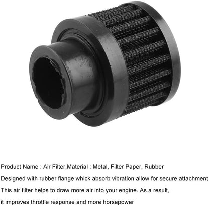 ya 13 9.15 baidi Round Car Cold Air Intake Crankcase Ventilation Filters Kit Respirator 2Pcs 25mm