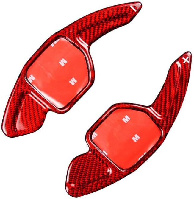ya 5 8.24 baidi Red Steering Wheel Shift Paddle Shifter Real Carbon Fiber for Audi A5 Q5 Q7 S5