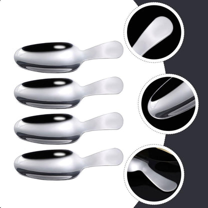 ya 14 9.20 baidi 4 Pcs Dessert Spoon Baby Coffee Scoop Short Handle Ice Cream Scoops-1