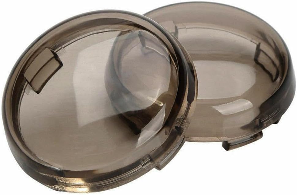 ya 4 8.8.2 2Pcs Motorcycle Smoke Turn Signal Light Lens Cover Smoked for Harley Davidson