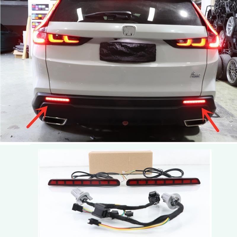 ya 4 8.24 baidi Suitable for Honda CR-V CRV 2023 2024 2025 LED rear fog light tail bumper light set 