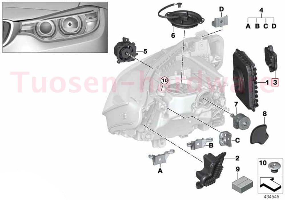 ya 7 8.24 baidi Headlight LED Module Diode Insert Light Unit for 2014-2018 3 Series F30 F31 F35