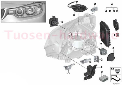 ya 7 8.24 baidi Headlight LED Module Diode Insert Light Unit for 2014-2018 3 Series F30 F31 F35