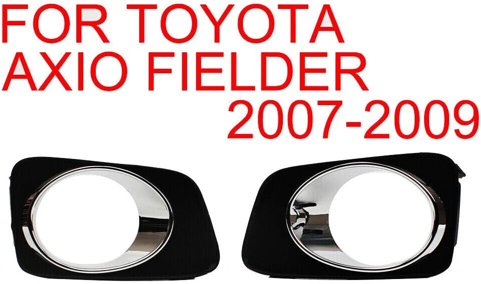 ya 3 8.24 baidi 2pcs Front Bumper Fog Light Protector Frame for Toyota Corolla Axio Fielder 2007-2010