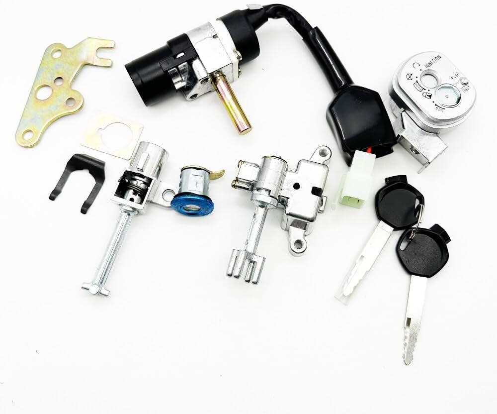 ya 6 8.24 baidi Fuel Gas Tank Cap Lock Keys Fits for Yamaha Zuma 125 (5-wire ignition switch)