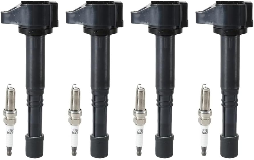 ya 9 10.24 Set of 4 Ignition Coil & 4 Iridium Spark Plug for 03-17 for Honda for Accord UF712