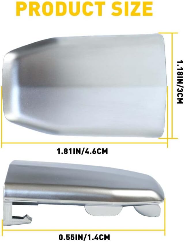 ya 2 8.15 for 2015-2019 for Cadillac for Escalade EOA Chrome Front Door Handle Lock Cylinder Cover