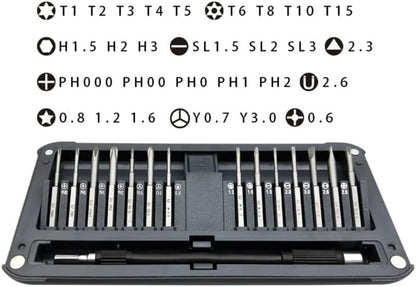 ya 26 10.21 baidi 30 In 1 Pision Screwdriver Set With Long Bit Case Professio l