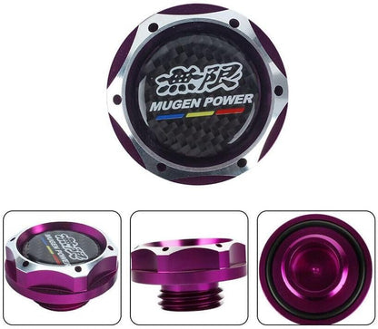 ya 14 9.20 zhengce Car Engine Oil Filler Cap Mugen Purple Black Carbon Fiber for Honda for Ac-1