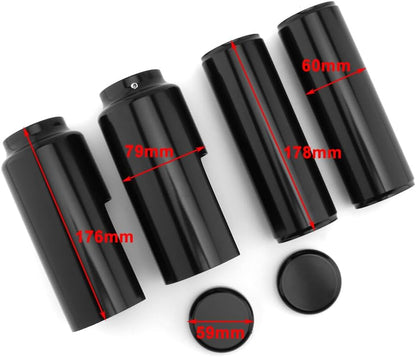 ya 4 8.14 Vivid Black Full Fork Protective Set for Harley Softail Breakout FXBR FXBRS 2013-2017
