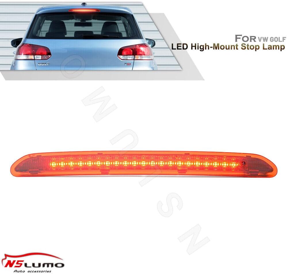 ya 4 8.10 Red Lens LED Third Rear Brake Stop Light CHMSL for VW for Golf Gen7-6 for Tiguan 