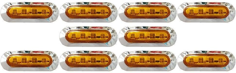 ya 14 9.20 zhengce 10 pieces of amber SMD 4 LED truck side marker lights, gap lights, trailer-1
