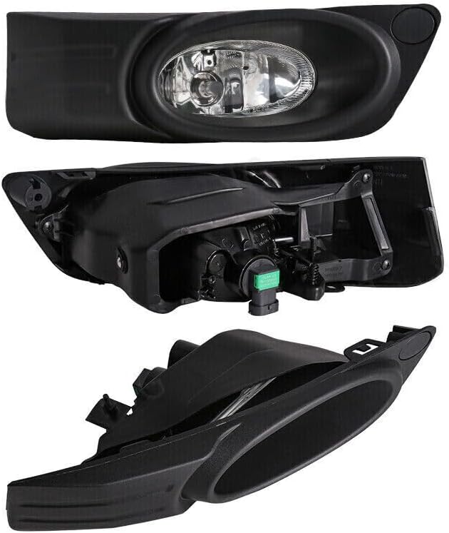 ya 10 9.16 zhengce Front Bumper Lamp Fog Light w/Bulb Bezel for Honda Fit Jazz Shuttle 2011-20