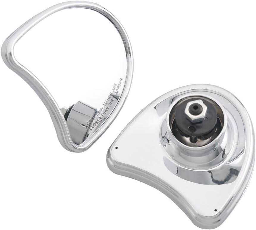 ya 13 9.15 baidi Two Batwing Internal Fairing-Mounted Side Mirrors for Harley Touring 96-13 Chrome-