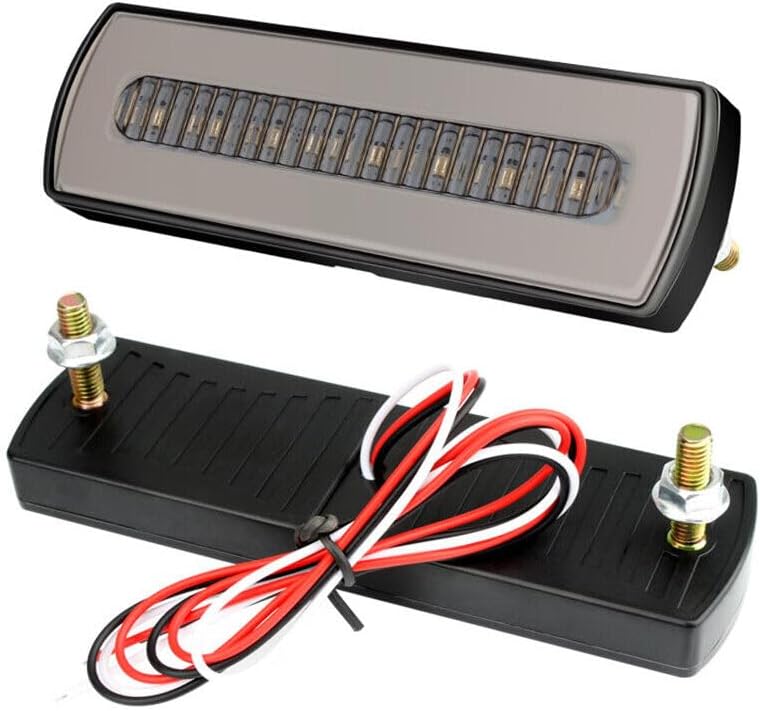 ya 4 8.10 Amber + Red LED Car Truck Light Bar Brake Flow Turn Signal Stop Tail Bar Set 