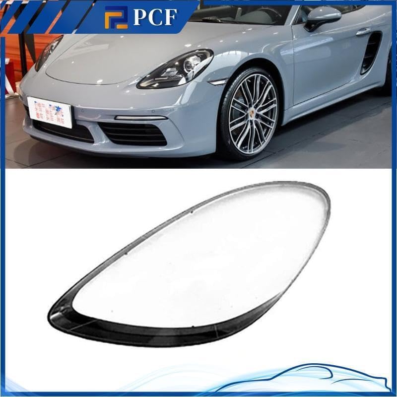 ya 4 8.14 for Porsche 718 Boxster/Cay for MAN 982 2017-2022 Left Headlight Protective Cover Transparent Pc + Glue 