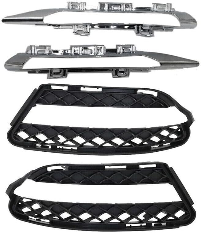 ya 10 9.16 zhengce 4pcs Front Fog Driving Light Grille Trim Fit for Mercedes-Benz S W221 2010-