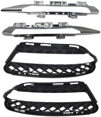 ya 10 9.16 zhengce 4pcs Front Fog Driving Light Grille Trim Fit for Mercedes-Benz S W221 2010-