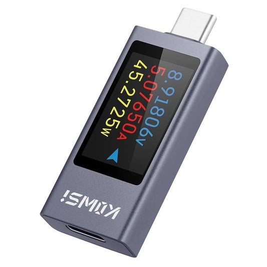 ya 16 10.20 baidi DC 4-30V 0-12A Digital Type-C Tester Color Screen Voltage Current Power Meter
