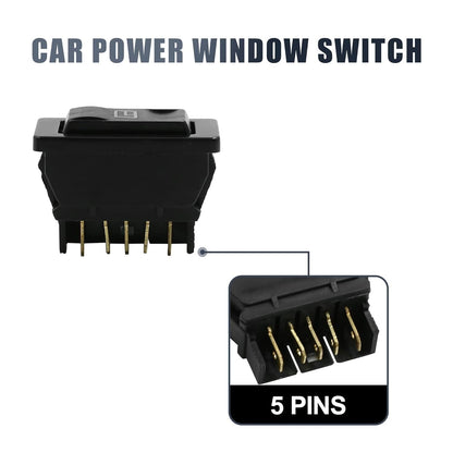 ya 8 8.24 baidi 4 Universal 5 PINS Power Door Lock Power Window Rocker Switch Square Mark
