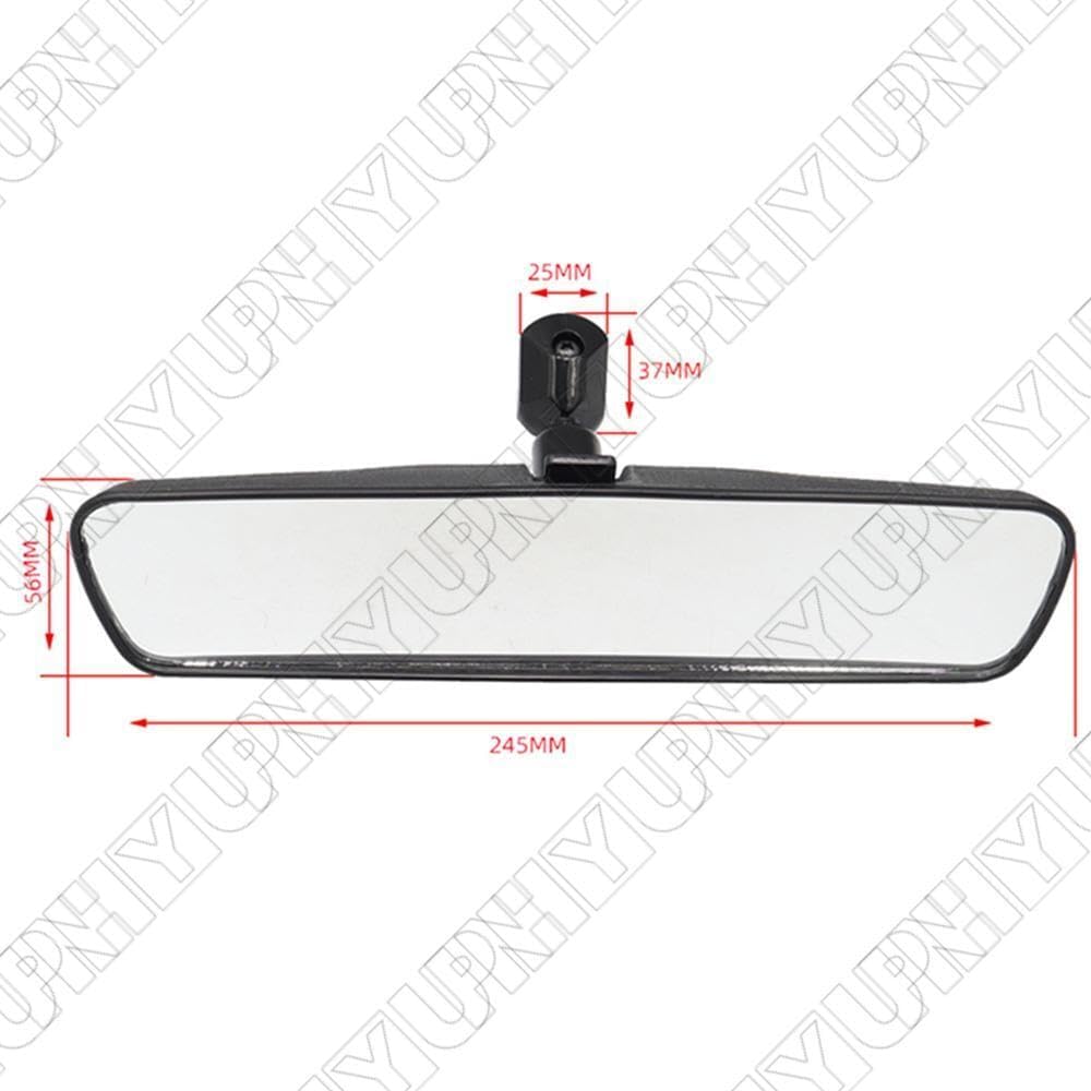 ya 4 8.10 10 Inches Black Car Interior Rear View Mirror for Vehicle Truck Boat Universal