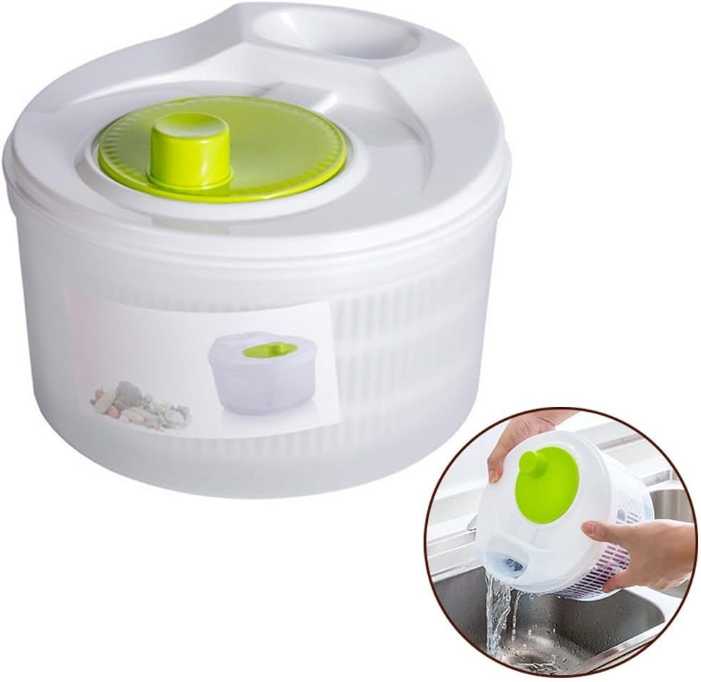 ya 14 9.20 baidi 5L Salad Spinner Vegetables Leaf Lettuce Dryer Drainer Fruit Wash Clean Basket-1