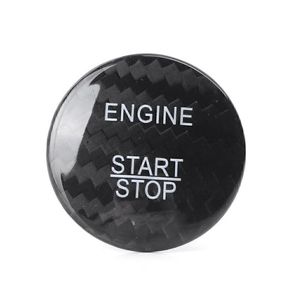 ya 4 8.8 Start Engine Button Switch Sticker Carbon Fiber Cover Cap Fit for Mercedes-Benz
