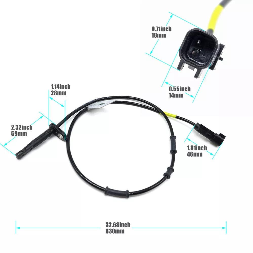 ya 9 10.24 2PCS Front Left+Right ABS Wheel Speed Sensor for Chevrolet Equinox Terrain for GMC