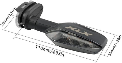 ya 13 9.15 baidi KLX LOGO LED Turn Signal Light Flash Indicator for Kawasaki KLX 300/SM 230/SM