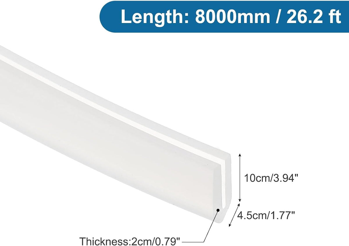 ya 26 10.21 baidi U Channel Edging Trim, 26.2 ft 0.39Wx0.08Tx0.18H Sheet Ed Guard Protector