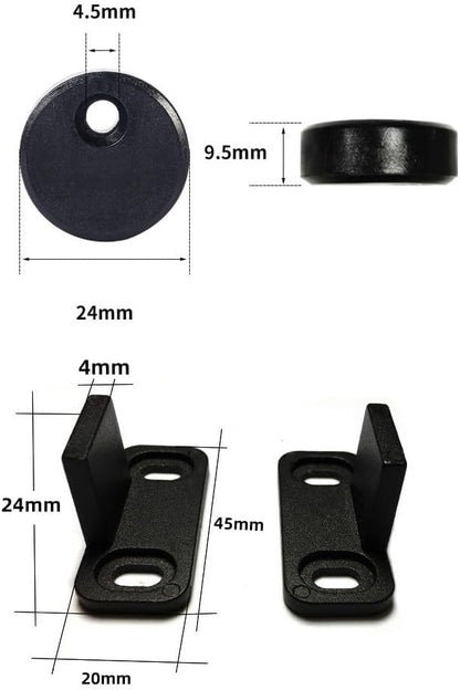 ya 26 10.21 baidi 1 Set Practical Barn Door Limiting Stopper Sliding Door Floor Guide (Black)