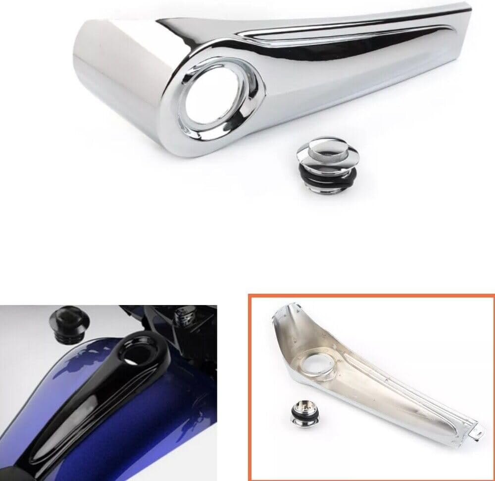 ya 23 10.7 baidi Dash Panel + Tank Cap for Harley Electra Street Road Glide 86-07 Chrome