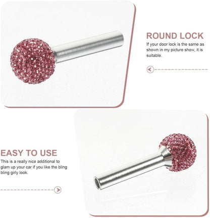 ya 26 10.21 baidi Car Lock Bolt Alu for Mini um Alloy Rhinestone Pink Bling Interior Accessories