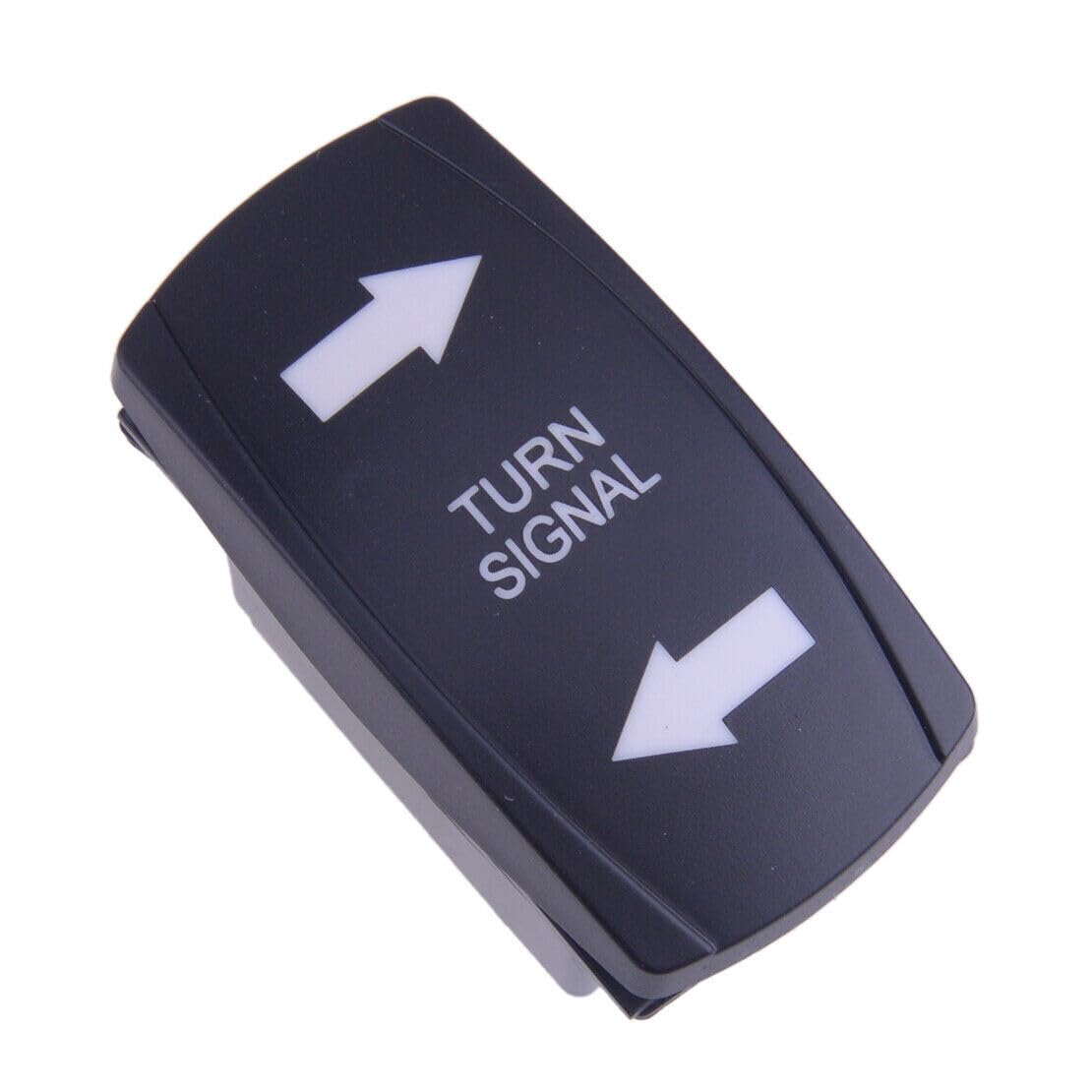 ya 6 8.14 Turn Signal Rocker Switch Flashing Green LED Suitable for Marine SUV ATV Motorcycle use 