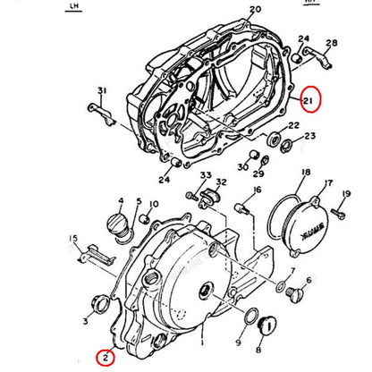 ya 13 9.15 baidi Clutch Cover ket for Yamaha Virago 535 XV535 Virago 535 XV535 XV500 1983