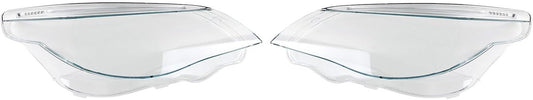 ya 4 8.10 Pair Headlight Glass Diffuser Lens Cover W/LED For 2003-10 for BMW 5 Series E60 E61