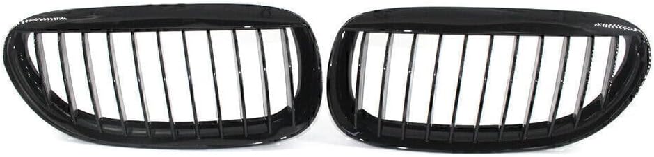 ya 4 8.14 2x Front Kidney Bumper Grille Grill For Fit for BMW E63 E64 650i M6 2004-2010