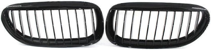 ya 4 8.14 2x Front Kidney Bumper Grille Grill For Fit for BMW E63 E64 650i M6 2004-2010
