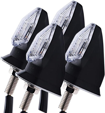 ya 7 8.24 baidi 4X for Mini Motorcycle LED Turn Signal Blinker Light Amber Indicator Universal Lamp