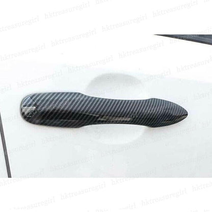 ya 2 8.15 Carbon Fiber Exterior Side Door Handle Cover for Toyota for Corolla Cross 2022-2024